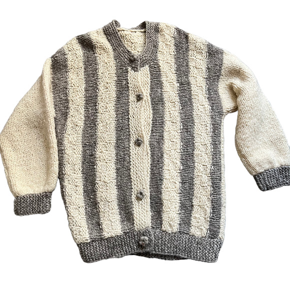 Chunky Wool Cardigan Women Size M-L - Picture 1 of 11